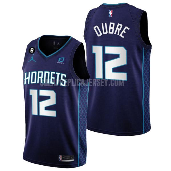 2022-23 men's charlotte hornets kelly oubre 12 purple statement edition replica jersey
