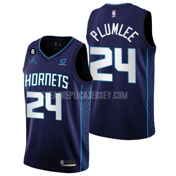 2022-23 men's charlotte hornets mason plumlee 24 purple statement edition replica jersey