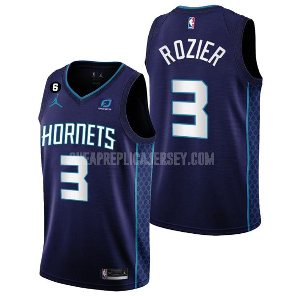 2022-23 men's charlotte hornets terry rozier 3 purple statement edition replica jersey