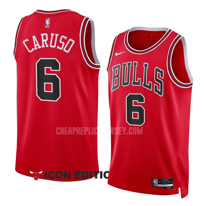 2022-23 men's chicago bulls alex caruso 6 red icon edition replica jersey