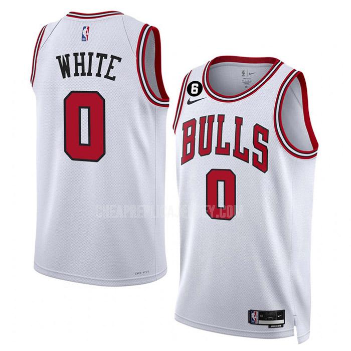 2022-23 men's chicago bulls coby white 0 white association edition replica jersey