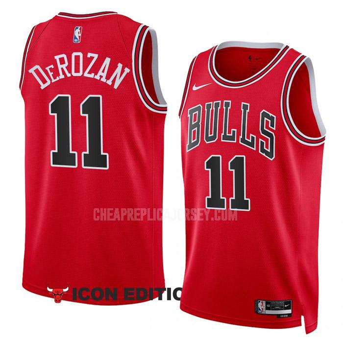 2022-23 men's chicago bulls demar derozan 11 red icon edition replica jersey