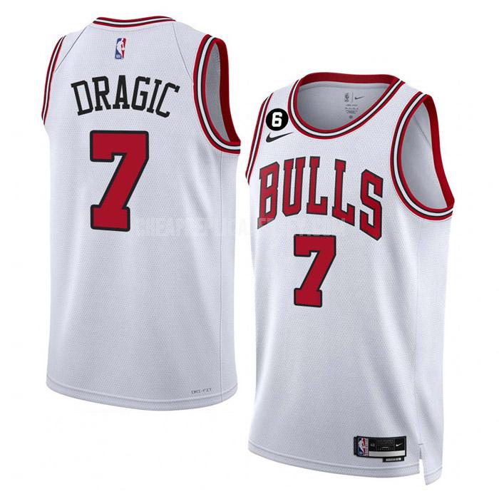 2022-23 men's chicago bulls goran dragic 7 white association edition replica jersey