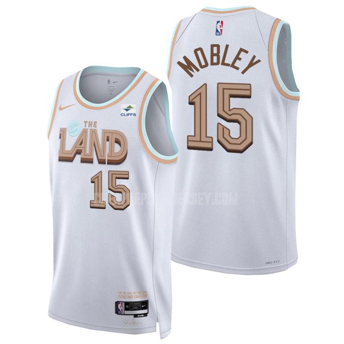 2022-23 men's cleveland cavaliers isaiah mobley 15 white city edition replica jersey