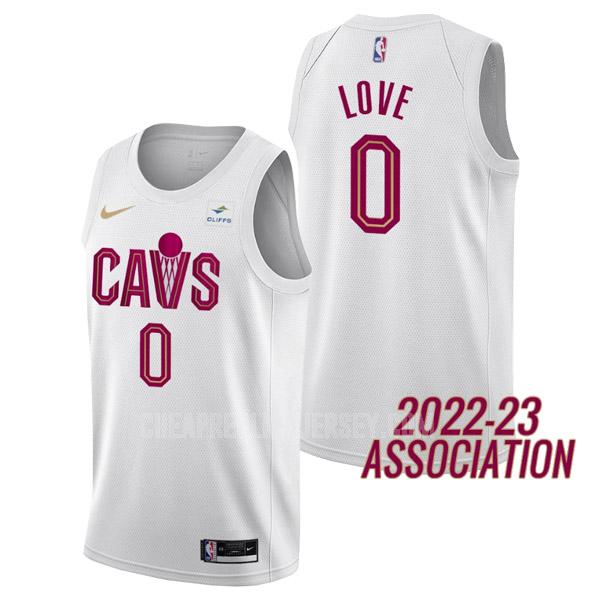 2022-23 men's cleveland cavaliers kevin love 0 white association edition replica jersey