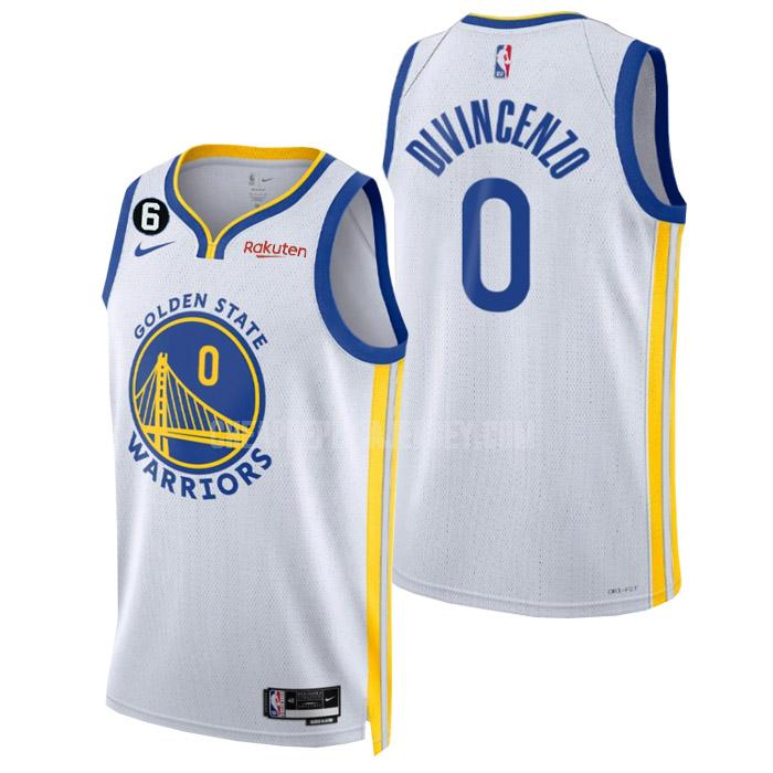 2022-23 men's golden state warriors donte divincenzo 0 white association edition replica jersey