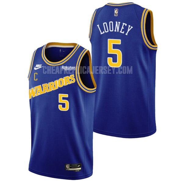 2022-23 men's golden state warriors kevon looney 5 blue classic edition replica jersey