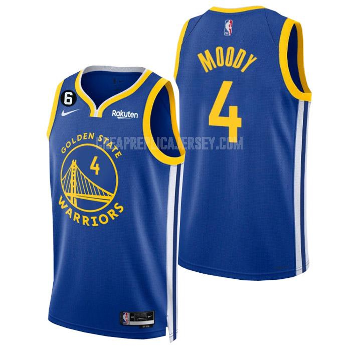 2022-23 men's golden state warriors moses moody 4 blue icon edition replica jersey
