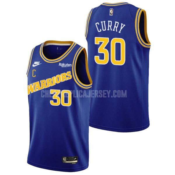 2022-23 men's golden state warriors stephen curry 30 blue classic edition replica jersey