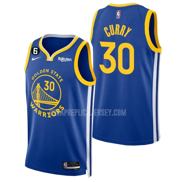 2022-23 men's golden state warriors stephen curry 30 blue icon edition replica jersey