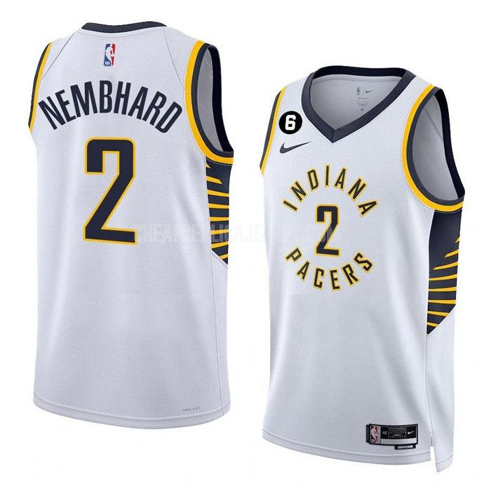 2022-23 men's indiana pacers andrew nembhard 2 white association edition replica jersey