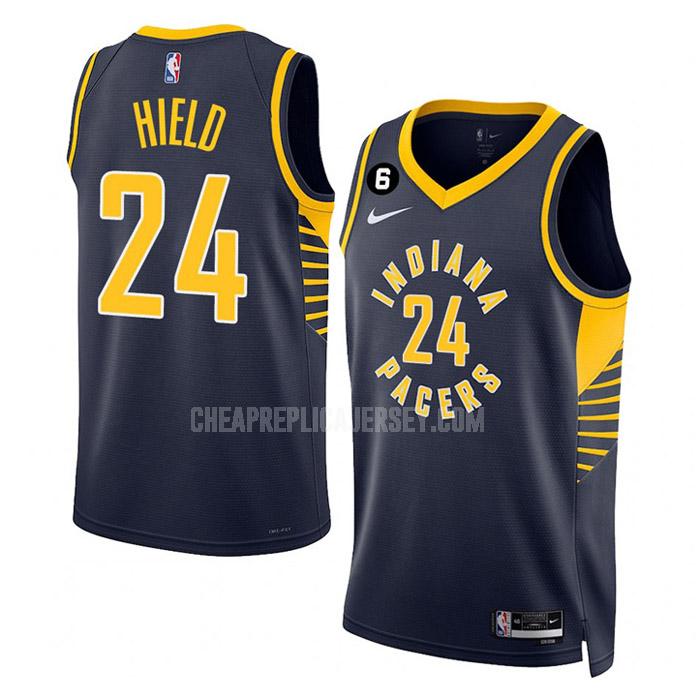 2022-23 men's indiana pacers buddy hield 24 navy icon edition replica jersey