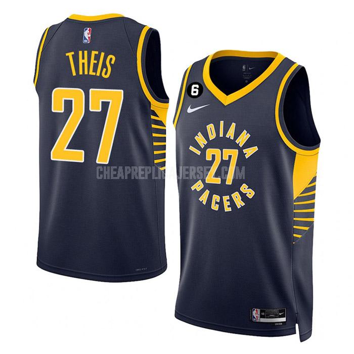 2022-23 men's indiana pacers daniel theis 27 navy icon edition replica jersey