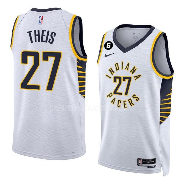 2022-23 men's indiana pacers daniel theis 27 white association edition replica jersey