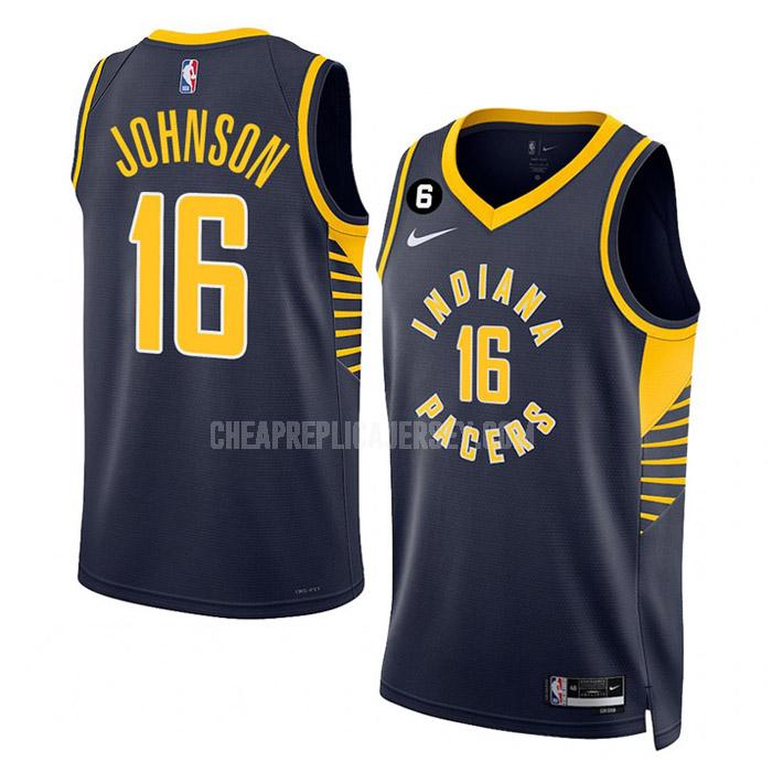 2022-23 men's indiana pacers james johnson 16 navy icon edition replica jersey