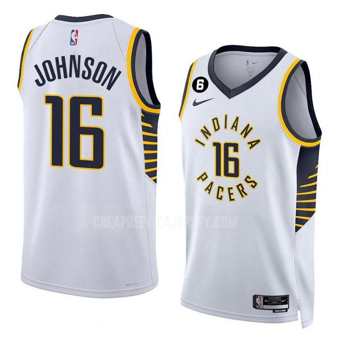 2022-23 men's indiana pacers james johnson 16 white association edition replica jersey