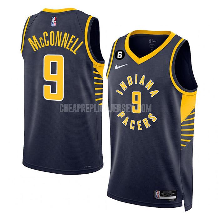 2022-23 men's indiana pacers t.j. mcconnell 9 navy icon edition replica jersey