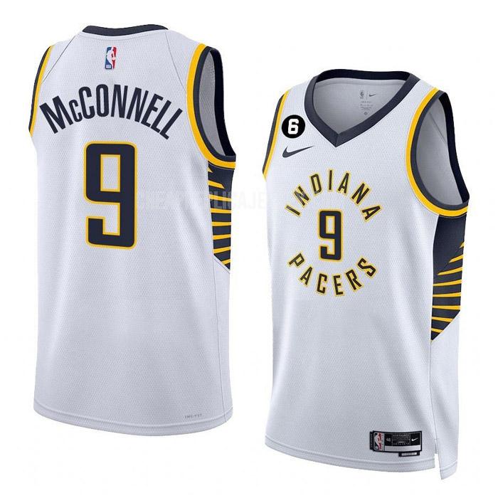 2022-23 men's indiana pacers t.j. mcconnell 9 white association edition replica jersey