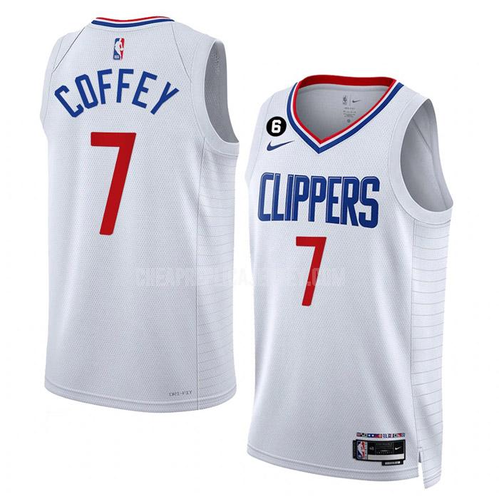 2022-23 men's los angeles clippers amir coffey 7 white association edition replica jersey