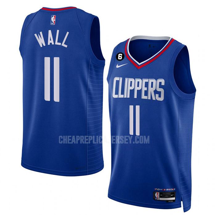 2022-23 men's los angeles clippers john wall 11 blue icon edition replica jersey