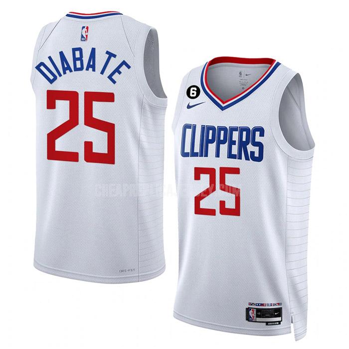2022-23 men's los angeles clippers moussa diabate 25 white association edition replica jersey