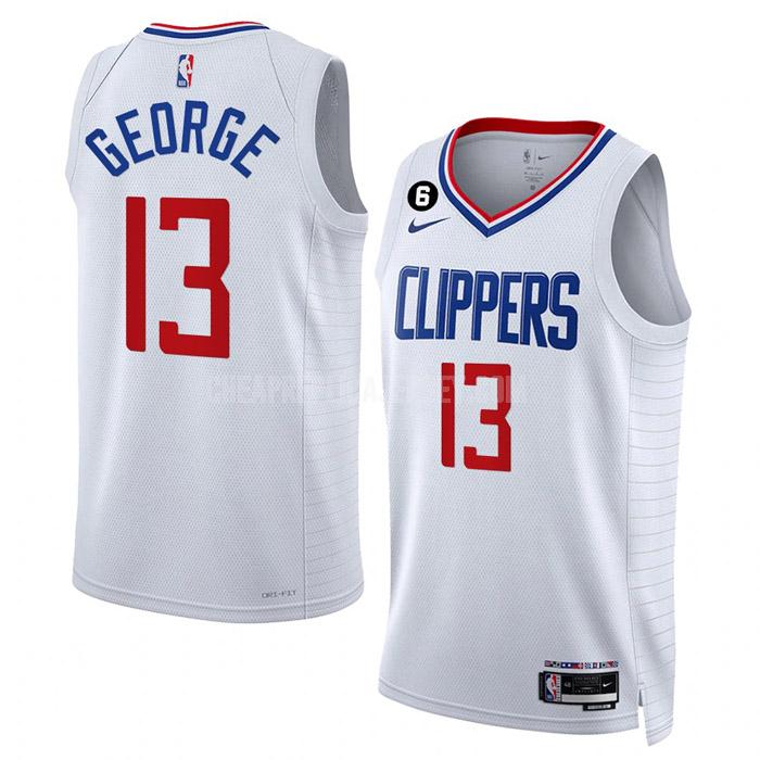 2022-23 men's los angeles clippers paul george 13 white association edition replica jersey