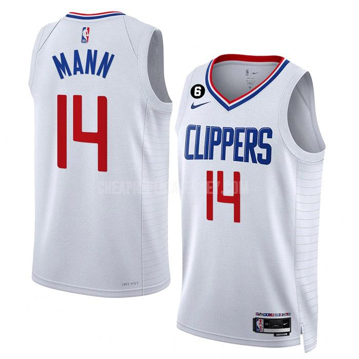 2022-23 men's los angeles clippers terance mann 14 white association edition replica jersey