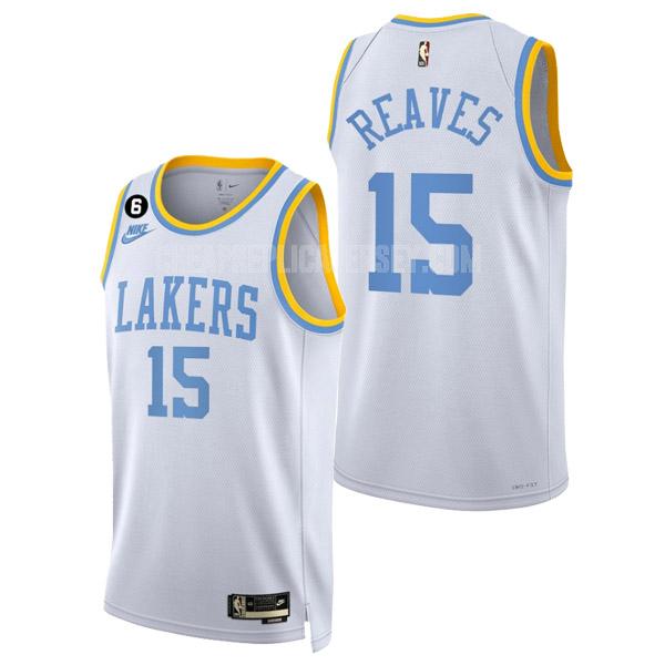 2022-23 men's los angeles lakers austin reaves 15 white classic edition replica jersey