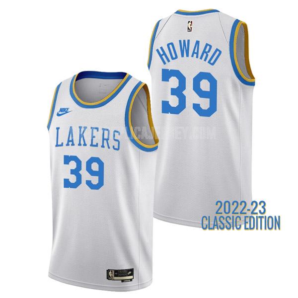 2022-23 men's los angeles lakers dwight howard 39 white classic edition replica jersey