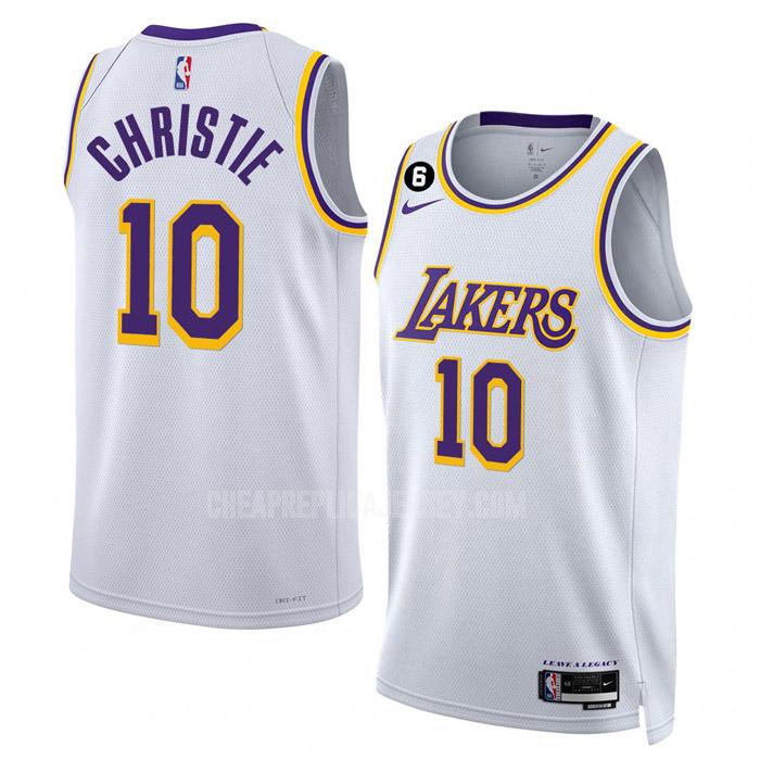 2022-23 men's los angeles lakers max christie 10 white association edition replica jersey