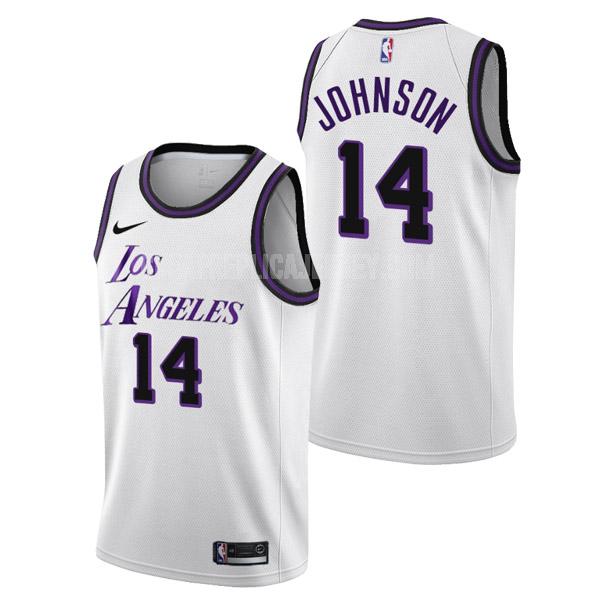 2022-23 men's los angeles lakers stanley johnson 14 white city edition replica jersey