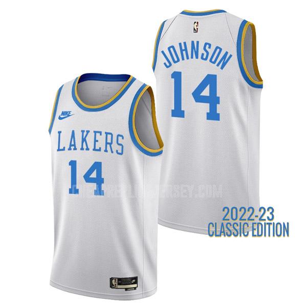 2022-23 men's los angeles lakers stanley johnson 14 white classic edition replica jersey