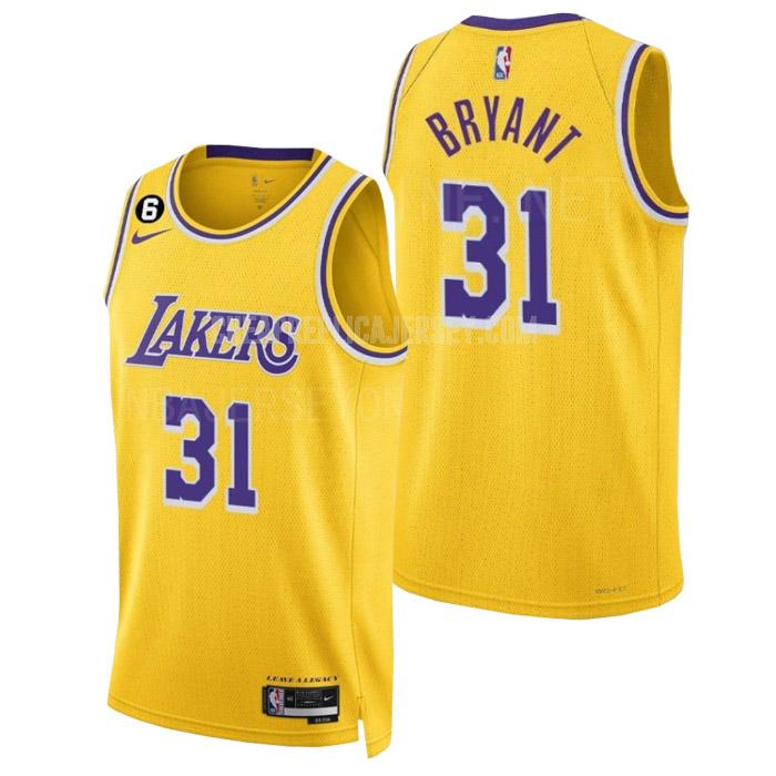 2022-23 men's los angeles lakers thomas bryant 31 yellow icon edition replica jersey