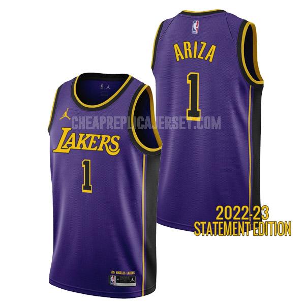 2022-23 men's los angeles lakers trevor ariza 1 purple statement edition replica jersey