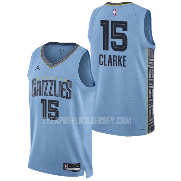 2022-23 men's memphis grizzlies brandon clarke 15 blue statement edition replica jersey