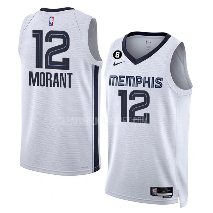 2022-23 men's memphis grizzlies ja morant 12 white association edition replica jersey