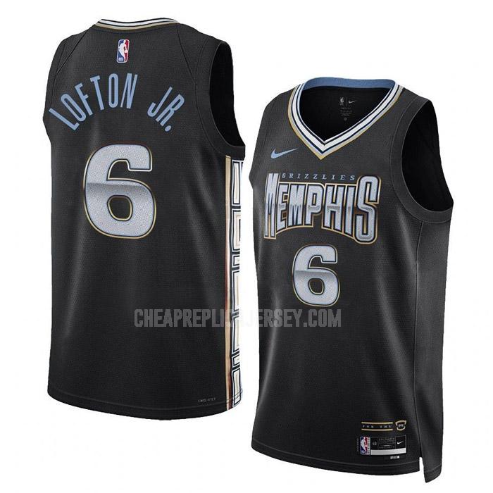 2022-23 men's memphis grizzlies kenneth lofton jr 6 black city edition replica jersey