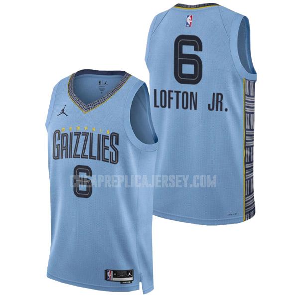 2022-23 men's memphis grizzlies kenneth lofton jr 6 blue statement edition replica jersey