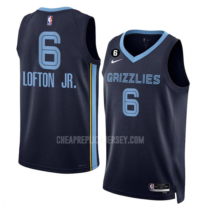 2022-23 men's memphis grizzlies kenneth lofton jr 6 navy icon edition replica jersey