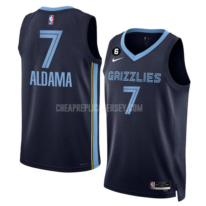 2022-23 men's memphis grizzlies santi aldama 7 navy icon edition replica jersey