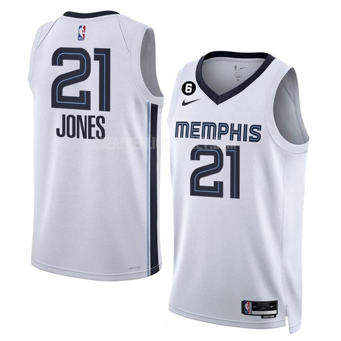 2022-23 men's memphis grizzlies tyus jones 21 white association edition replica jersey
