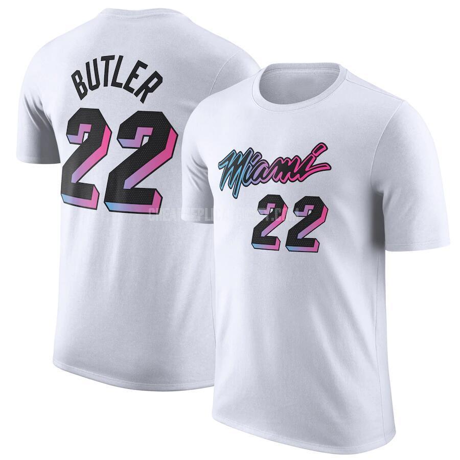 2022-23 men's miami heat jimmy butler 22 white t-shirt