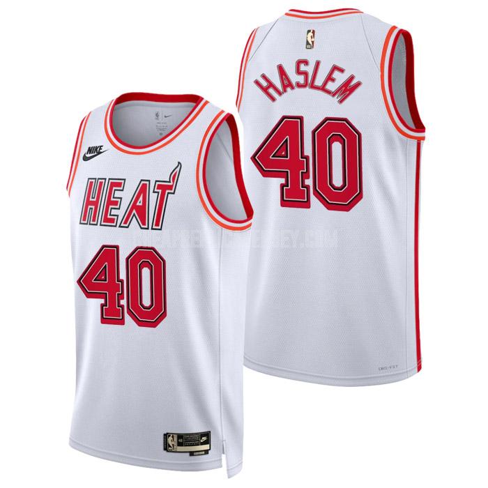 2022-23 men's miami heat udonis haslem 40 white classic edition replica jersey
