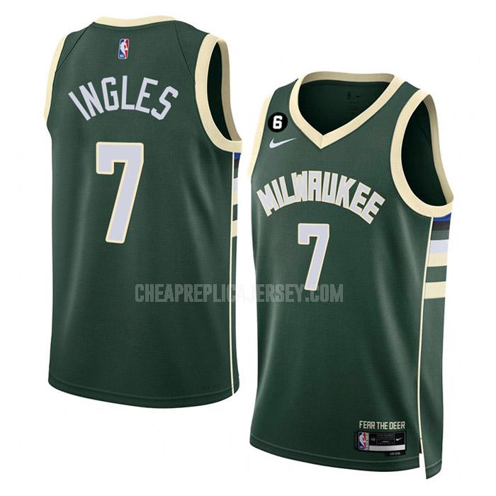 2022-23 men's milwaukee bucks joe ingles 7 green icon edition replica jersey