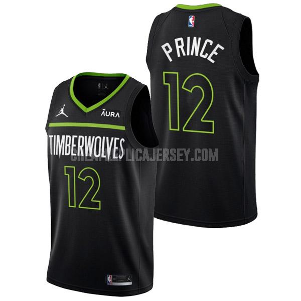 2022-23 men's minnesota timberwolves taurean prince 12 black statement edition replica jersey
