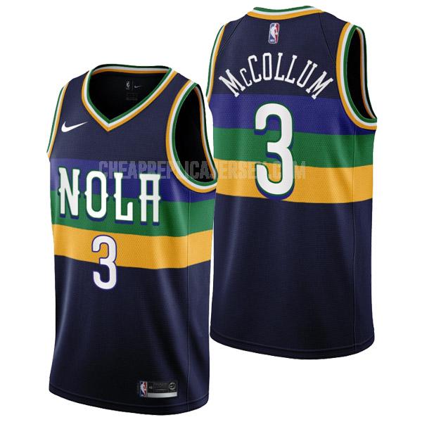 2022-23 men's new orleans pelicans c.j. mccollum 3 navy city edition replica jersey