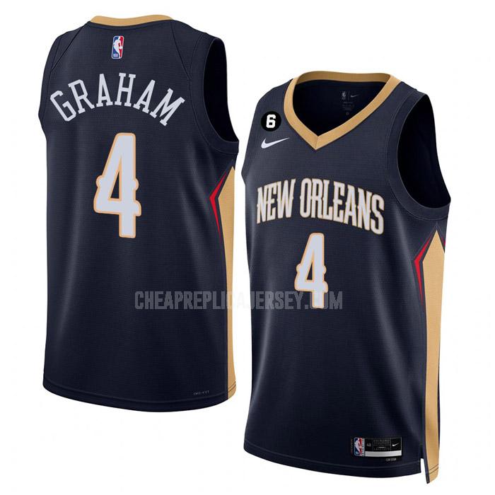 2022-23 men's new orleans pelicans devonte' graham 4 navy icon edition replica jersey