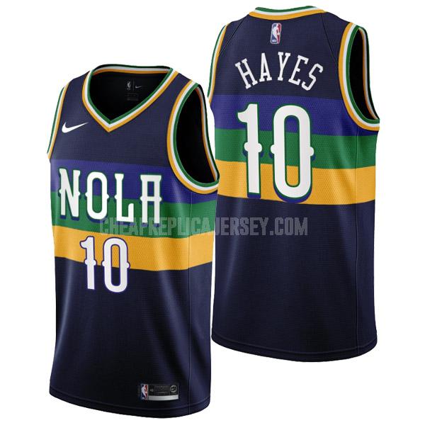 2022-23 men's new orleans pelicans jaxson hayes 10 navy city edition replica jersey
