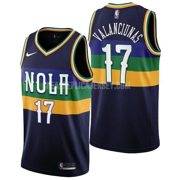 2022-23 men's new orleans pelicans jonas valanciunas 17 navy city edition replica jersey