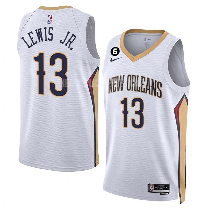 2022-23 men's new orleans pelicans kira lewis jr 13 white association edition replica jersey
